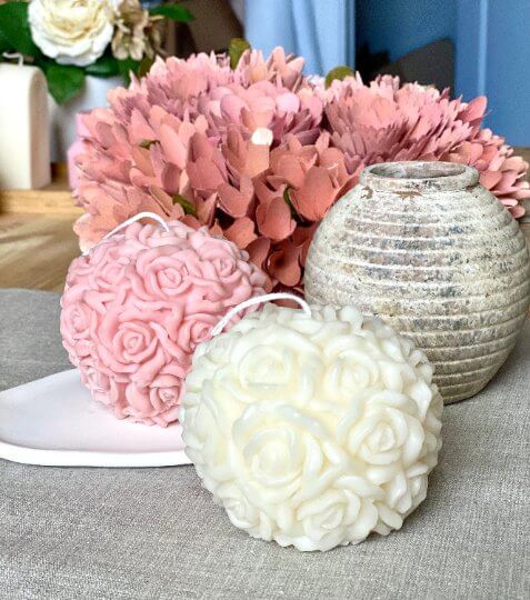 Rose Blossom Scented Candle – Handmade Luxury Gift-0