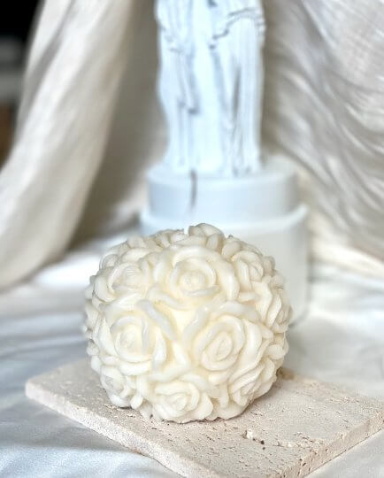 Rose Blossom Scented Candle – Handmade Luxury Gift-1